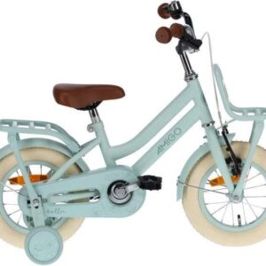 Amigo | Kindertransportfiets Bella 12 Inch 21 cm Meisjes Terugtraprem Groen