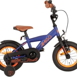 Amigo | Kinderfiets Explorer 12 Inch 20 cm Jongens Terugtraprem Blauw/Oranje