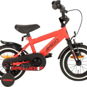 Amigo | Kinderfiets Speeder 12 Inch 21,5 cm Jongens Terugtraprem Rood/Zwart
