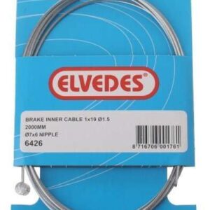 Elvedes | Binnenremkabel achter 6426 tonnippel 2000 mm zilver